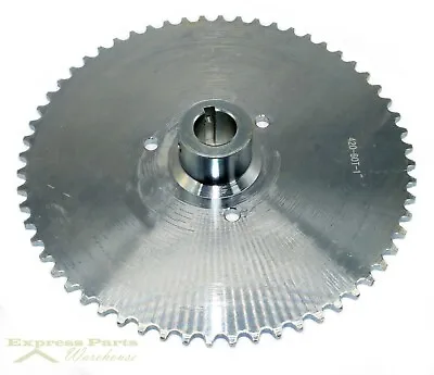 60 Tooth Go Kart Live Axle Hub Sprocket 40/41/420 Chain 1” Bore 1/4  Key Way. • $35.95