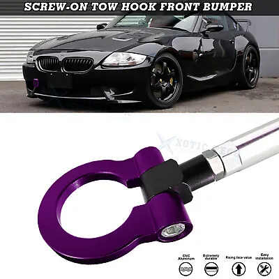 Purple CNC Euro Racing Style Tow Hook For BMW 1 3 5 Series X5 X6 Mini Cooper R55 • $17.99