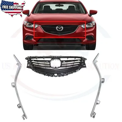 For 2014-2017 MAZDA 6 New Front Grill Grille  And Chrome Trim Molding Left Right • $154.45
