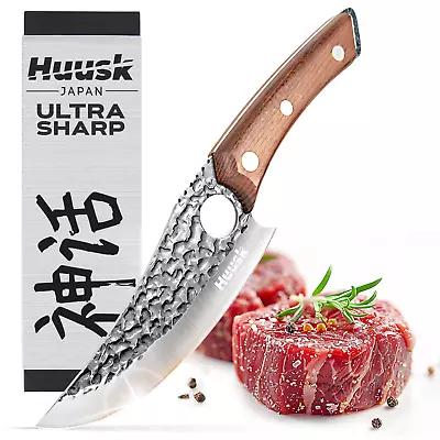 Huusk Japanese Kitchen Knife For Balance & Control. Or Premium Leather Sheath • $40.95