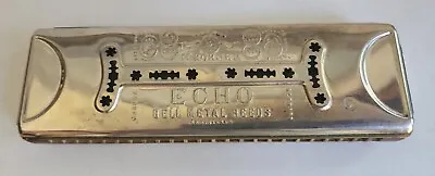 Vintage Echo Bell Metal Reeds Harmonica Harp M. Hohner C/G  • $37.99