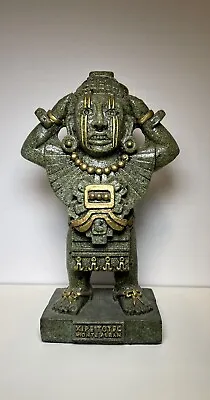 Vintage AZTEC Warrior STATUE Sculpture Mayan GREEN Malachite /  Tribal RARE • $35