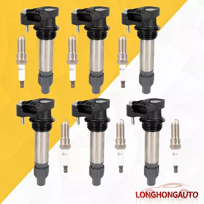 6X Ignition Coils W/ 6X Spark Plugs For Buick Allure Cadillac CTS GMC Saturn • $70.90