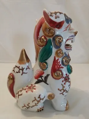 Large Vintage Foo Dog Porcelain Chinese Figurine Statue Dragon • $95