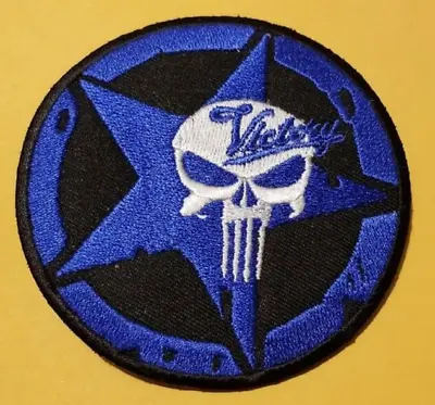 Punisha Victory Star Motorcycles Worldwide Ship Embroidered Patch * • $7.99