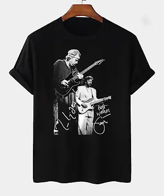 Eric Clapton Mark Knopfler ​Signed Men T-shirt Black Tee All Sizes S-5XL • $16.20