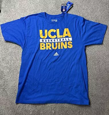 UCLA Bruins Basketball T Shirt Mens XL Blue Adidas MARCH MADNESS Go To Tee • $10