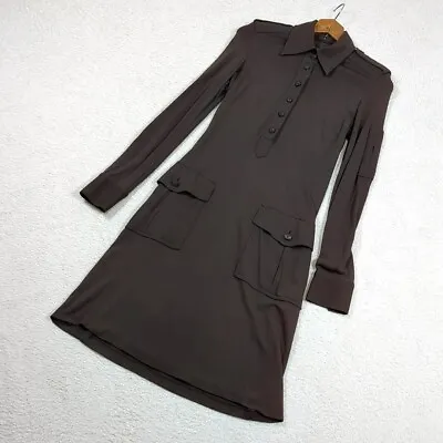 Gucci Tom Ford Period Shirt Dress Brown Vintage Size S F/S JP • $224