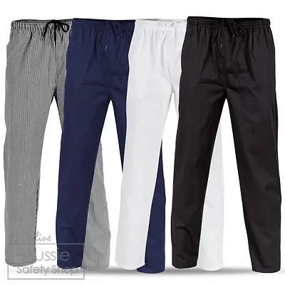 Unisex Chef Wear Food Hospitality Pants Trousers - Black/navy/white/checkered • £18.20