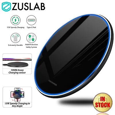 $15.95 • Buy 15W Qi Wireless Charging Charger ZUSLAB For IPhone 14 13 12 Pro Max 11 8 Samsung
