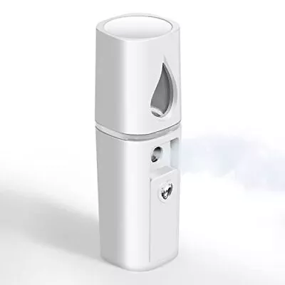 Nano Facial Steamer Handy Mini Mister With Mirror USB Rechargeable Mist Spr... • $9.47