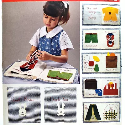 VTG 80s Butterick 5626 Child's Busy Book Learning Vintage Sewing Pattern • $8.92