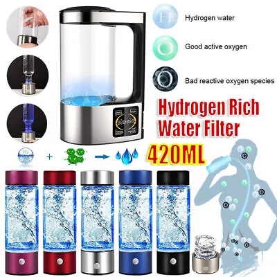 Hydrogen Water Bottle Rich Alkaline Ionizer Generator Inhalation Cup H2O Maker • $119.68