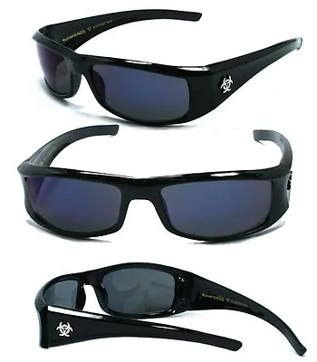 New BioHazard Mens Sunglasses - Blk/Blue BZ1 • $16.71