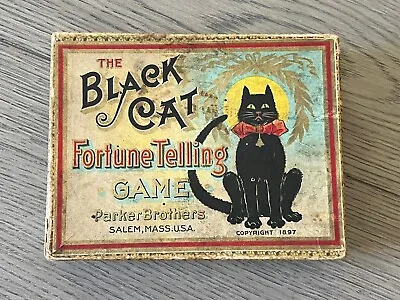 COMPLETE Vintage Antique 1800's Halloween The Black Cat Fortune Telling Game • $379