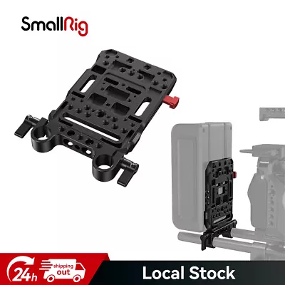 SmallRig Aluminum Alloy V Mount Battery Plate With Dual 15mm Rod Clamp -3016 • $39.90