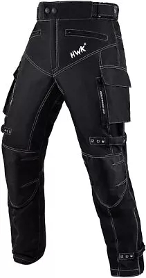 HWK Motorcycle Pants For Men And Women With Water Resistant Cordura Textile Fabr • $35