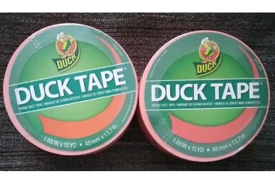2-PACK Neon Orange Color Duck Tape Brand Duct Tape 1.88in. X 15yd - 48mm X 137m • $18