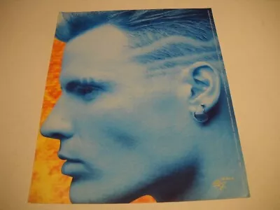 VANILLA ICE Head Shot In Vibrant Blue Original 1990 Promo Poster Ad • $9.95