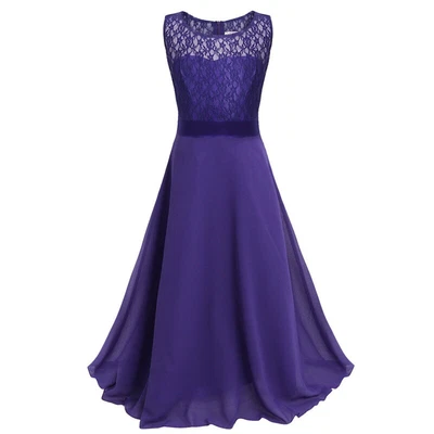 £21.79 • Buy Dresses Prom Lace Formal Dress Kids Wedding Party Easter Teenage Girls Princess