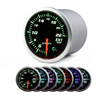 52mm Exhaust Gas Temp Gauge Universal 7 Color LED EGT Gauge Meter CA D27 • $20.35