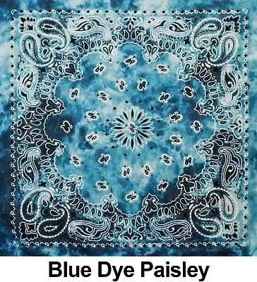  New Cotton Paisley Print Designs Scarf Bandana Handkerchief Head Wrap Wristband • $6.49