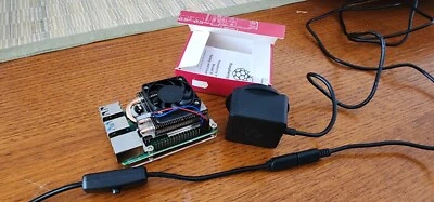 $125 • Buy Raspberry Pi 4 Computer Model B - 4gb RAM + GeekPi Ultra Thin ICE Tower + Power