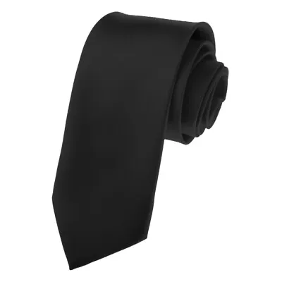 Solid Neck Ties 3.75  Wide Satin Formal Necktie For Tuxedo Suit Multiful Color • $7.29