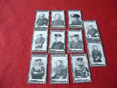 Cigarette Cards Cope Bros & Co VC & DSO Naval & Flying Heroes 11 Cards No Nos • £15