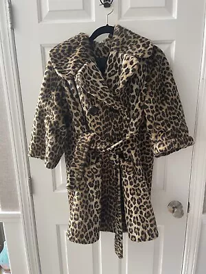 Vintage  1950  National  Recovery Union Stamped Leopard Fur Lg Coat • $1200