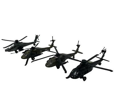 $19.95 • Buy United States Military Diecast Model Helicopter Lot 4  Apache Tomahawk USA Toy