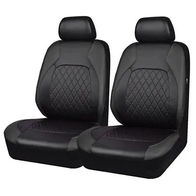 $32.80 • Buy For NISSAN Car Front 2 Seat Covers Full Set PU Leather Cushion Protector Pad Mat