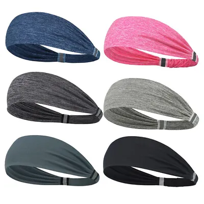 Elastic Headband Sweatband Running Yoga Anti-slip Hairband Wrap For Women Men US • $7.99