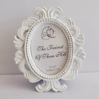 £5.69 • Buy Retro Oval Vintage Resin Small Photo Picture Frame Wedding Home Table Decor UK