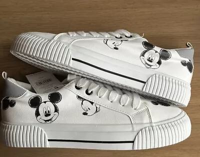 Black & White Mickey Mouse Trainers Size 6.5 Eur 40 By George Asda New • £20.99