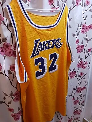 Los Angeles Lakers Authentic Magic Johnson Mitchell And Ness Jersey Mens 60 4xl • $50