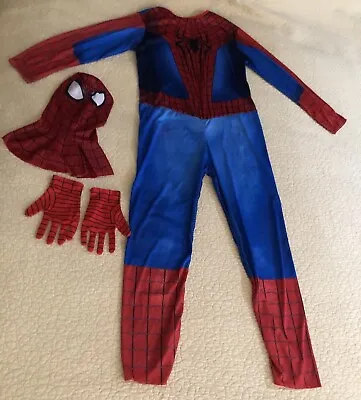 The Amazing Spider-Man 2 Costume Spiderman Kids Full Complete Halloween + Gloves • $18.99