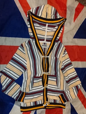 £42.99 • Buy Agyness Deyn X Dr Doc Martens Toggle Stripe Cardigan*Hippy Grunge Skingirl Punk