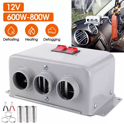 800W Electric Car Heater 3 Hole 12V DC Heating Fan Defogger Defroster Demister • $29.89