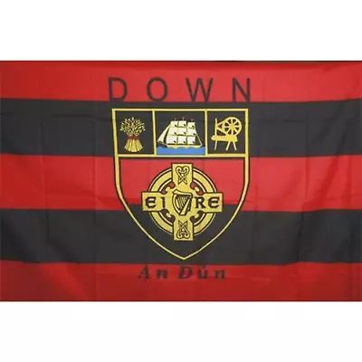 £19.99 • Buy County Down Official GAA Crest County Flag 152cm X 91cm (5foot X3 Foot) UP DOWN!