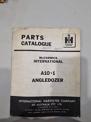 MCCORMICK INTERNATIONAL A10-1 ANGLEDOZER Parts Catalogue • $20