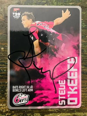 $1.49 • Buy Steve O’Keefe Signed Sydney Sixers 2014 KFC Big Bash BBL T20 Cricket Australia