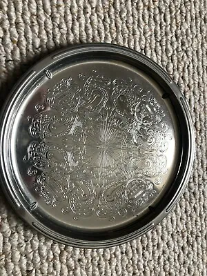 Vintage Falstaff Decorated Silver Plated Dish / Plate 8  Diameter  • £8.95