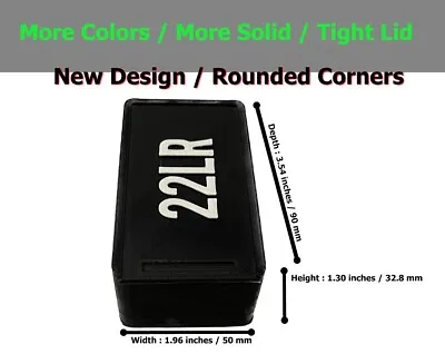 50 Round Ammo Case Box 22LR  - CHOOSE COLORS - Made In USA • $11.50