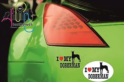 £1.06 • Buy DA 118 - I Love My Doberman Dog Sticker Car Sticker Car Sticker Car Sticker