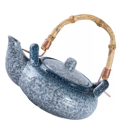  Ceramic Teapot With Wooden Handle Loose Leaf Steeper Pretty • £16.98