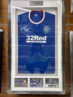 £395 • Buy Rangers Squad Signed Framed 22/23 Home Shirt With COA