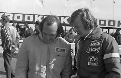 Ronnie Peterson &  Mike Hailwood Pits Rare ORIGINAL BLACK & WHITE  NEGATIVE. 2 • £19.99