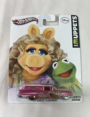 Hot Wheels Disney The Muppets Kermit ‘59 Chevy Delivery Real Riders Diecast Car • $11.99