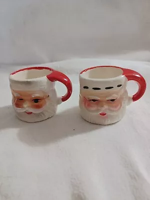 (2) VTG Mini Santa Mugs • $20